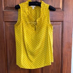 JCrew silk polka dot tank